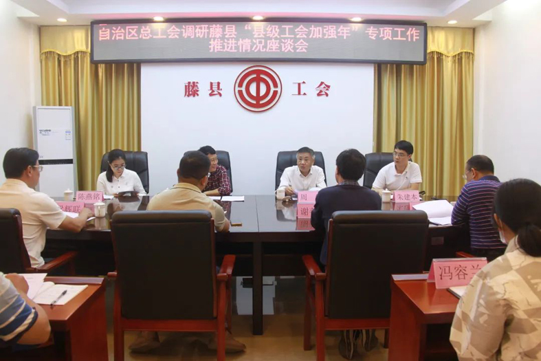 自治區(qū)總工會副主席周健到梧州市調研指導“縣級工會加強年”專項工作推進情況