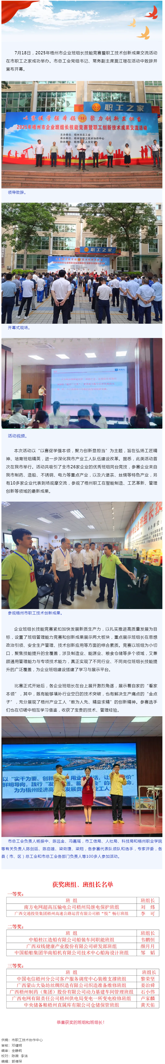 班組比拼&ldquo;金點子&rdquo; 職工創(chuàng)新結(jié)碩果丨2025年梧州市企業(yè)班組長技能競賽暨職工技術(shù)創(chuàng)新成果交流活動成功.png